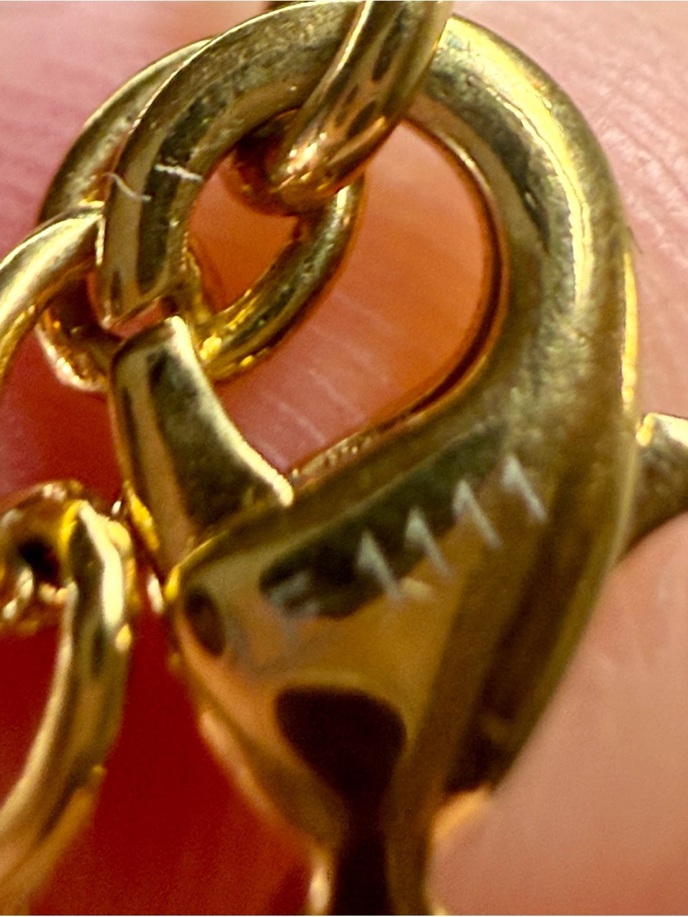 Louis Vuitton Gold Chain Necklace with Burgundy Heart Padlock - Picture 11 of 16